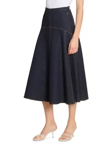 Jacquemus Women's La Jupe Triangle de-Nîmes Denim Midi-Skirt - Dark Navy - Size 26 | Thumbnail 4 Jacquemus Women's La Jupe Triangle de-Nîmes Denim Midi-Skirt - Dark Navy - Size 26 | Thumbnail 4