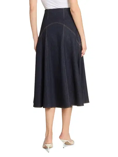 Jacquemus Women's La Jupe Triangle de-Nîmes Denim Midi-Skirt - Dark Navy - Size 26 | Thumbnail 5 Jacquemus Women's La Jupe Triangle de-Nîmes Denim Midi-Skirt - Dark Navy - Size 26 | Thumbnail 5