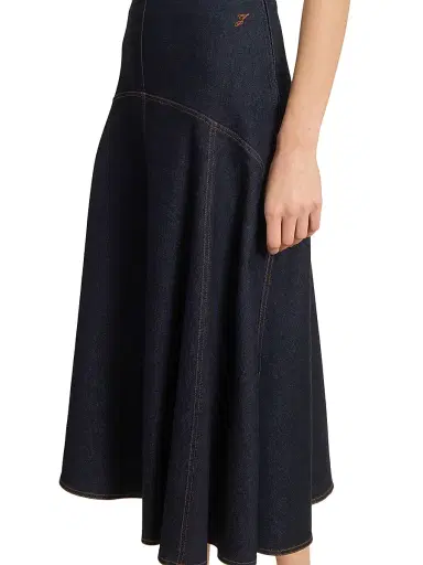 Jacquemus Women's La Jupe Triangle de-Nîmes Denim Midi-Skirt - Dark Navy - Size 26 | Thumbnail 6 Jacquemus Women's La Jupe Triangle de-Nîmes Denim Midi-Skirt - Dark Navy - Size 26 | Thumbnail 6