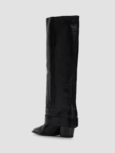Schutz Women's Parker Up 85MM Leather Boots - Black | Thumbnail 4 Schutz Women's Parker Up 85MM Leather Boots - Black | Thumbnail 4