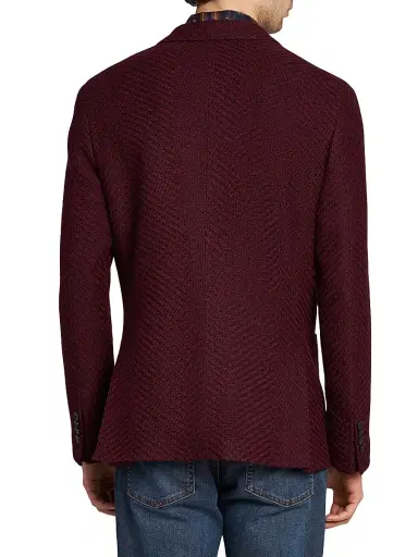 Etro Men's Roma Knitted Sport Coat - Bordeaux | Thumbnail 5 Etro Men's Roma Knitted Sport Coat - Bordeaux | Thumbnail 5