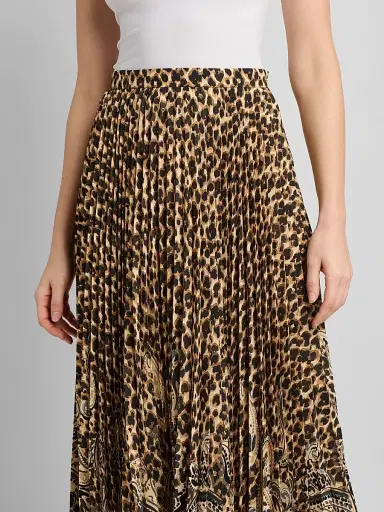 Etro Women's Pleated Leopard-Printed A-Line Midi Skirt | Thumbnail 5 Etro Women's Pleated Leopard-Printed A-Line Midi Skirt | Thumbnail 5