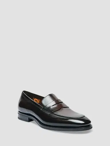Santoni Men's Gregor Leather Penny Loafers | Thumbnail 2 Santoni Men's Gregor Leather Penny Loafers | Thumbnail 2