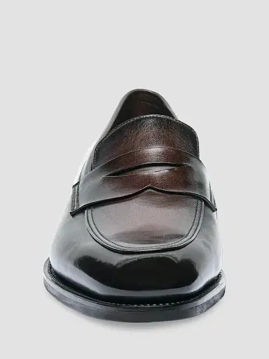 Santoni Men's Gregor Leather Penny Loafers | Thumbnail 3 Santoni Men's Gregor Leather Penny Loafers | Thumbnail 3