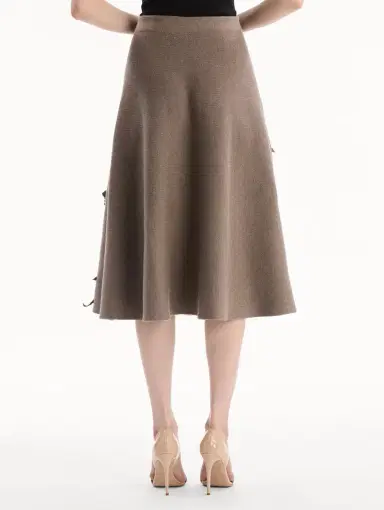 Oscar de la Renta Hibiscus Embroidered Knit Skirt | Thumbnail 4 Oscar de la Renta Hibiscus Embroidered Knit Skirt | Thumbnail 4