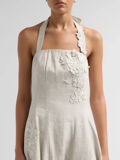 SACHIN BABI Women's Pippa Linen Blend Midi Dress - Ecru | Thumbnail 5 SACHIN BABI Women's Pippa Linen Blend Midi Dress - Ecru | Thumbnail 5