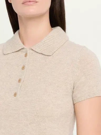 Simkhai Women's Twila Cashmere Polo Shirt - | Thumbnail 5 Simkhai Women's Twila Cashmere Polo Shirt - | Thumbnail 5