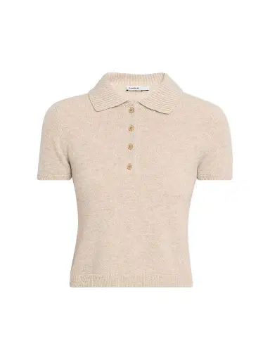Simkhai Women's Twila Cashmere Polo Shirt - | Thumbnail 1 Simkhai Women's Twila Cashmere Polo Shirt - | Thumbnail 1
