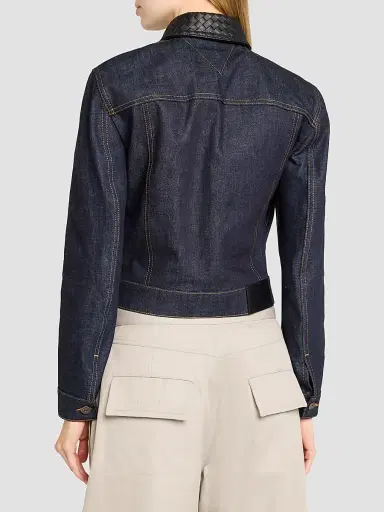 Bottega Veneta Women's Western Denim Jacket - Indigo - Size 8 | Thumbnail 3 Bottega Veneta Women's Western Denim Jacket - Indigo - Size 8 | Thumbnail 3