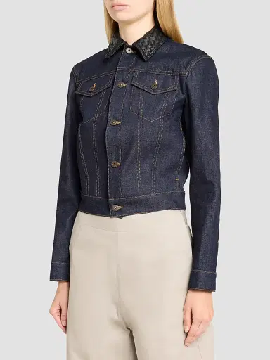 Bottega Veneta Women's Western Denim Jacket - Indigo - Size 8 | Thumbnail 4 Bottega Veneta Women's Western Denim Jacket - Indigo - Size 8 | Thumbnail 4