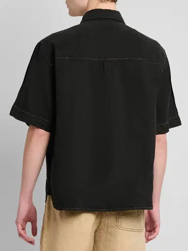 AMIRI Men's Script Logo Linen-Blend Shirt | Thumbnail 3 AMIRI Men's Script Logo Linen-Blend Shirt | Thumbnail 3