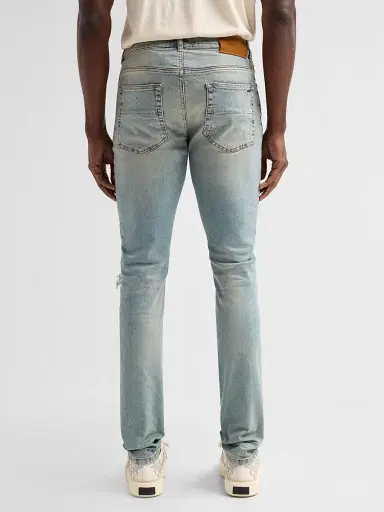 AMIRI Men's Plaid Flannel Mx1 Repaired Jeans | Thumbnail 3 AMIRI Men's Plaid Flannel Mx1 Repaired Jeans | Thumbnail 3