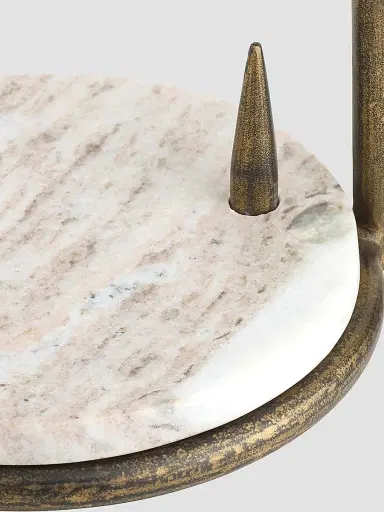 Arteriors Ivetta Marble & Iron Drink Table | Thumbnail 3 Arteriors Ivetta Marble & Iron Drink Table | Thumbnail 3