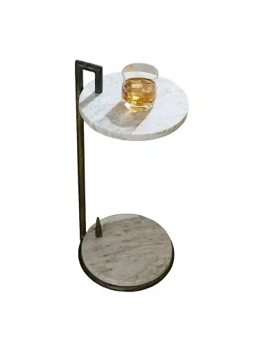 Arteriors Ivetta Marble & Iron Drink Table | Thumbnail 1 Arteriors Ivetta Marble & Iron Drink Table | Thumbnail 1