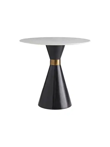 Arteriors Denali Marble & Hourglass Bronze Accent Table | Thumbnail 1 Arteriors Denali Marble & Hourglass Bronze Accent Table | Thumbnail 1