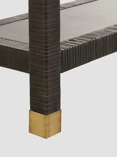 Arteriors Oswald Leather Console | Thumbnail 4 Arteriors Oswald Leather Console | Thumbnail 4