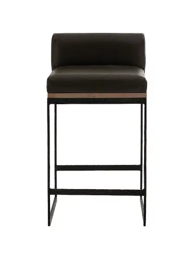 Arteriors Marmont Leather & Hammered Iron Modern Counter Stool | Thumbnail 1 Arteriors Marmont Leather & Hammered Iron Modern Counter Stool | Thumbnail 1