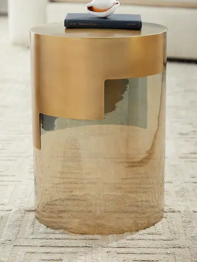 Arteriors Jesse Glass & Metal Cylindrical Accent Table | Thumbnail 2 Arteriors Jesse Glass & Metal Cylindrical Accent Table | Thumbnail 2
