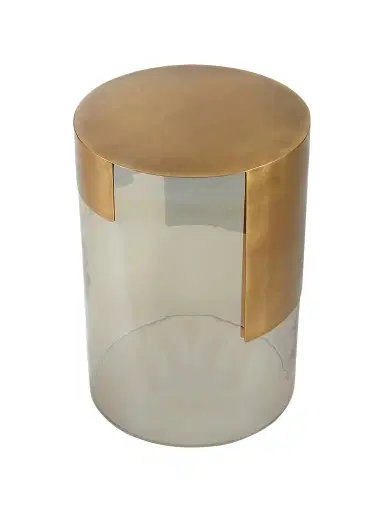 Arteriors Jesse Glass & Metal Cylindrical Accent Table | Thumbnail 1 Arteriors Jesse Glass & Metal Cylindrical Accent Table | Thumbnail 1
