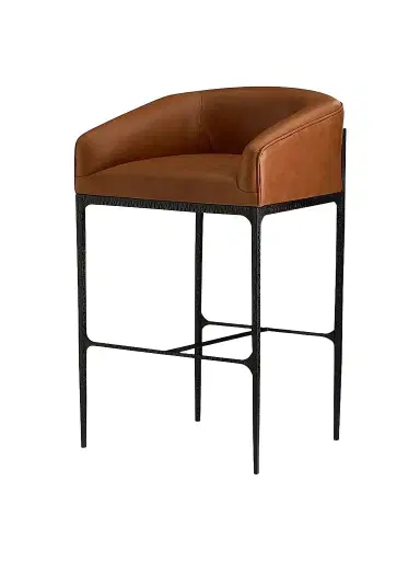 Arteriors Osbourne Leather Bar Stool | Thumbnail 1 Arteriors Osbourne Leather Bar Stool | Thumbnail 1