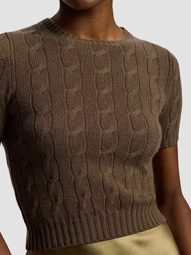 Ralph Lauren Collection Women's Cashmere Cable-Knit Top | Thumbnail 5 Ralph Lauren Collection Women's Cashmere Cable-Knit Top | Thumbnail 5