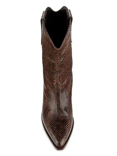 Isabel Marant Women's Duerto 40MM Leather Cowboy Boots - Mocha - Size 11 | Thumbnail 4 Isabel Marant Women's Duerto 40MM Leather Cowboy Boots - Mocha - Size 11 | Thumbnail 4