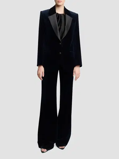 Victoria Beckham Women's Single-Breasted Tailored Jacket | Thumbnail 2 Victoria Beckham Women's Single-Breasted Tailored Jacket | Thumbnail 2