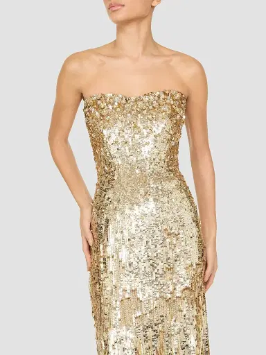 Jenny Packham Women's Kimi Sequin-Embellished Strapless Gown - Illusion - Size 12 | Thumbnail 4 Jenny Packham Women's Kimi Sequin-Embellished Strapless Gown - Illusion - Size 12 | Thumbnail 4