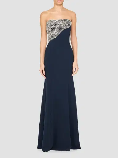 Jenny Packham Women's Soyala Beaded Strapless Gown - Ink - Size 10 | Thumbnail 2 Jenny Packham Women's Soyala Beaded Strapless Gown - Ink - Size 10 | Thumbnail 2