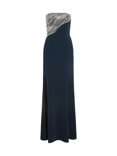 Jenny Packham Women's Soyala Beaded Strapless Gown - Ink - Size 10 | Thumbnail 1 Jenny Packham Women's Soyala Beaded Strapless Gown - Ink - Size 10 | Thumbnail 1