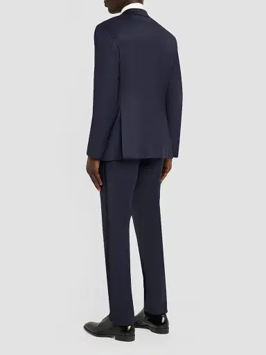Giorgio Armani Men's Diamond-Woven Wool Tuxedo - Sodalite Blue - Size 48 | Thumbnail 2 Giorgio Armani Men's Diamond-Woven Wool Tuxedo - Sodalite Blue - Size 48 | Thumbnail 2