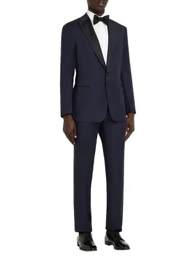 Giorgio Armani Men's Diamond-Woven Wool Tuxedo - Sodalite Blue - Size 48 | Thumbnail 1 Giorgio Armani Men's Diamond-Woven Wool Tuxedo - Sodalite Blue - Size 48 | Thumbnail 1