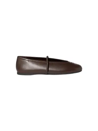 Miu Miu Women's Nappa Leather Ballerinas - Brown - Size 5 | Thumbnail 1 Miu Miu Women's Nappa Leather Ballerinas - Brown - Size 5 | Thumbnail 1