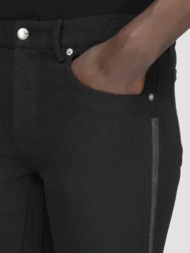 Rick Owens Men's Vega Wool Zip-Cuff Jeans | Thumbnail 6 Rick Owens Men's Vega Wool Zip-Cuff Jeans | Thumbnail 6