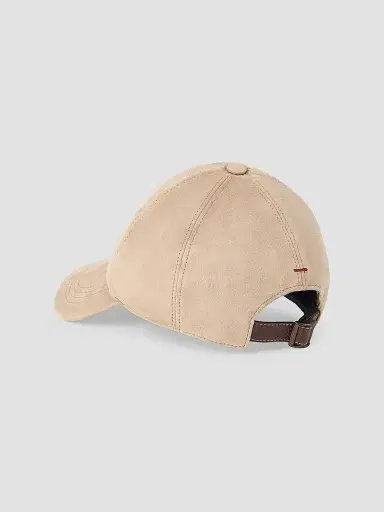 Brunello Cucinelli Men's Suede Baseball Cap with Embroidered Logo - Tobacco | Thumbnail 2 Brunello Cucinelli Men's Suede Baseball Cap with Embroidered Logo - Tobacco | Thumbnail 2