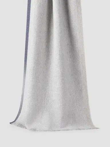 Brunello Cucinelli Men's Cashmere Scarf - Pearl Grey | Thumbnail 2 Brunello Cucinelli Men's Cashmere Scarf - Pearl Grey | Thumbnail 2