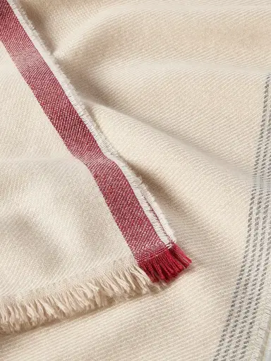Brunello Cucinelli Men's Cashmere Scarf - Sand | Thumbnail 3 Brunello Cucinelli Men's Cashmere Scarf - Sand | Thumbnail 3
