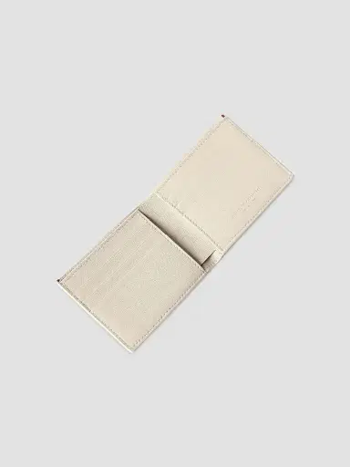 Brunello Cucinelli Men's Fine Grain Calfskin Wallet - Chalk | Thumbnail 4 Brunello Cucinelli Men's Fine Grain Calfskin Wallet - Chalk | Thumbnail 4