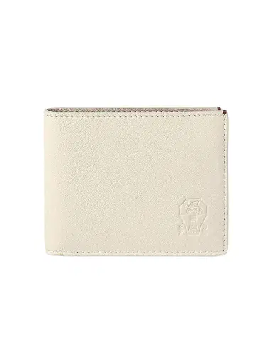 Brunello Cucinelli Men's Fine Grain Calfskin Wallet - Chalk | Thumbnail 1 Brunello Cucinelli Men's Fine Grain Calfskin Wallet - Chalk | Thumbnail 1