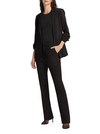 Cinq à Sept Women's Kerry Crepe Straight-Leg Pants - Black | Thumbnail 2 Cinq à Sept Women's Kerry Crepe Straight-Leg Pants - Black | Thumbnail 2