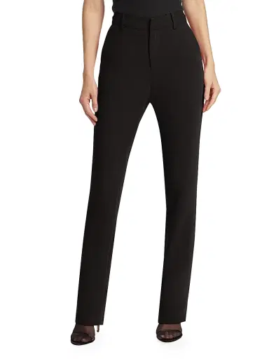 Cinq à Sept Women's Kerry Crepe Straight-Leg Pants - Black | Thumbnail 3 Cinq à Sept Women's Kerry Crepe Straight-Leg Pants - Black | Thumbnail 3