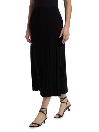 Cinq à Sept Women's Bane Crepe Midi-Skirt - Black | Thumbnail 4 Cinq à Sept Women's Bane Crepe Midi-Skirt - Black | Thumbnail 4