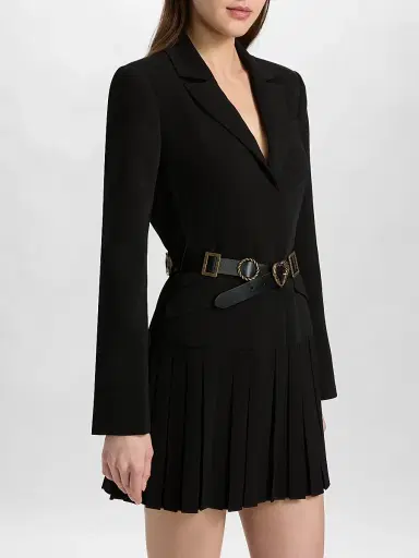 Cinq à Sept Women's Saule Belted Mini Dress - Black | Thumbnail 4 Cinq à Sept Women's Saule Belted Mini Dress - Black | Thumbnail 4