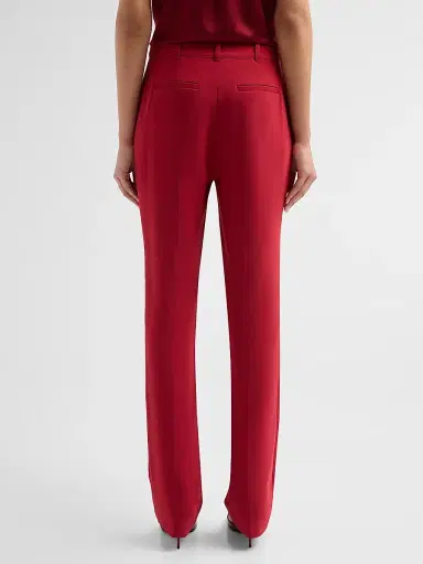 Cinq à Sept Women's Kerry Crepe Straight-Leg Pants - Berrywine | Thumbnail 3 Cinq à Sept Women's Kerry Crepe Straight-Leg Pants - Berrywine | Thumbnail 3