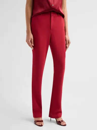 Cinq à Sept Women's Kerry Crepe Straight-Leg Pants - Berrywine | Thumbnail 4 Cinq à Sept Women's Kerry Crepe Straight-Leg Pants - Berrywine | Thumbnail 4