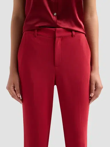 Cinq à Sept Women's Kerry Crepe Straight-Leg Pants - Berrywine | Thumbnail 5 Cinq à Sept Women's Kerry Crepe Straight-Leg Pants - Berrywine | Thumbnail 5