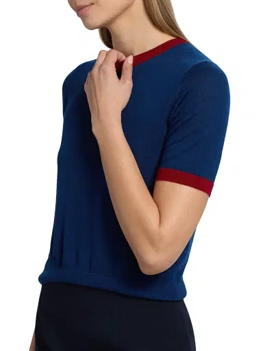 Guest In Residence Women's Airy Cashmere Knit Ringer T-Shirt | Thumbnail 6 Guest In Residence Women's Airy Cashmere Knit Ringer T-Shirt | Thumbnail 6