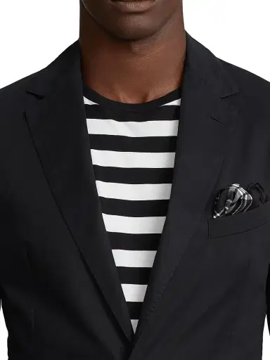 Ralph Lauren Purple Label Men's Plaid Silk Pocket Square - Black White | Thumbnail 4 Ralph Lauren Purple Label Men's Plaid Silk Pocket Square - Black White | Thumbnail 4