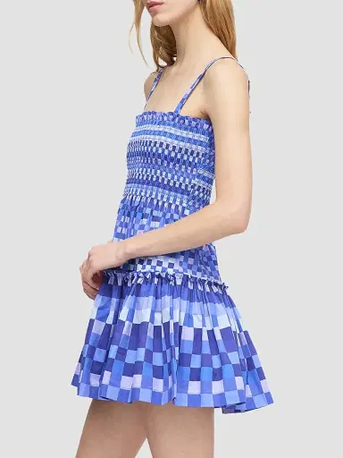 Hill House Home Women's The Seraphina Mini Nap Dress - Blue Indigo Tilework | Thumbnail 7 Hill House Home Women's The Seraphina Mini Nap Dress - Blue Indigo Tilework | Thumbnail 7