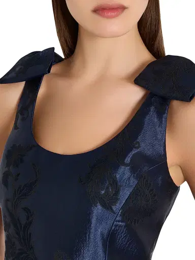 Milly Women's Kaelynn Floral Jacquard Dress | Thumbnail 4 Milly Women's Kaelynn Floral Jacquard Dress | Thumbnail 4